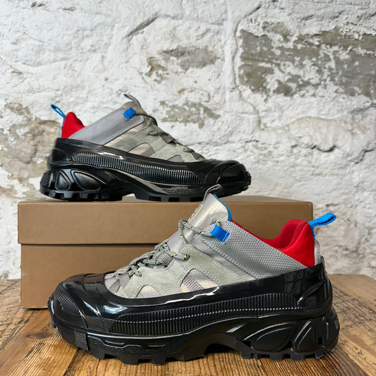 Burberry Arthur Red Grey Black Sneaker Sz 8 (41)