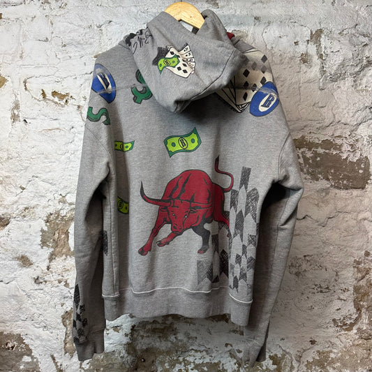 Rhude Race Car Money Hoodie Gray Sz M