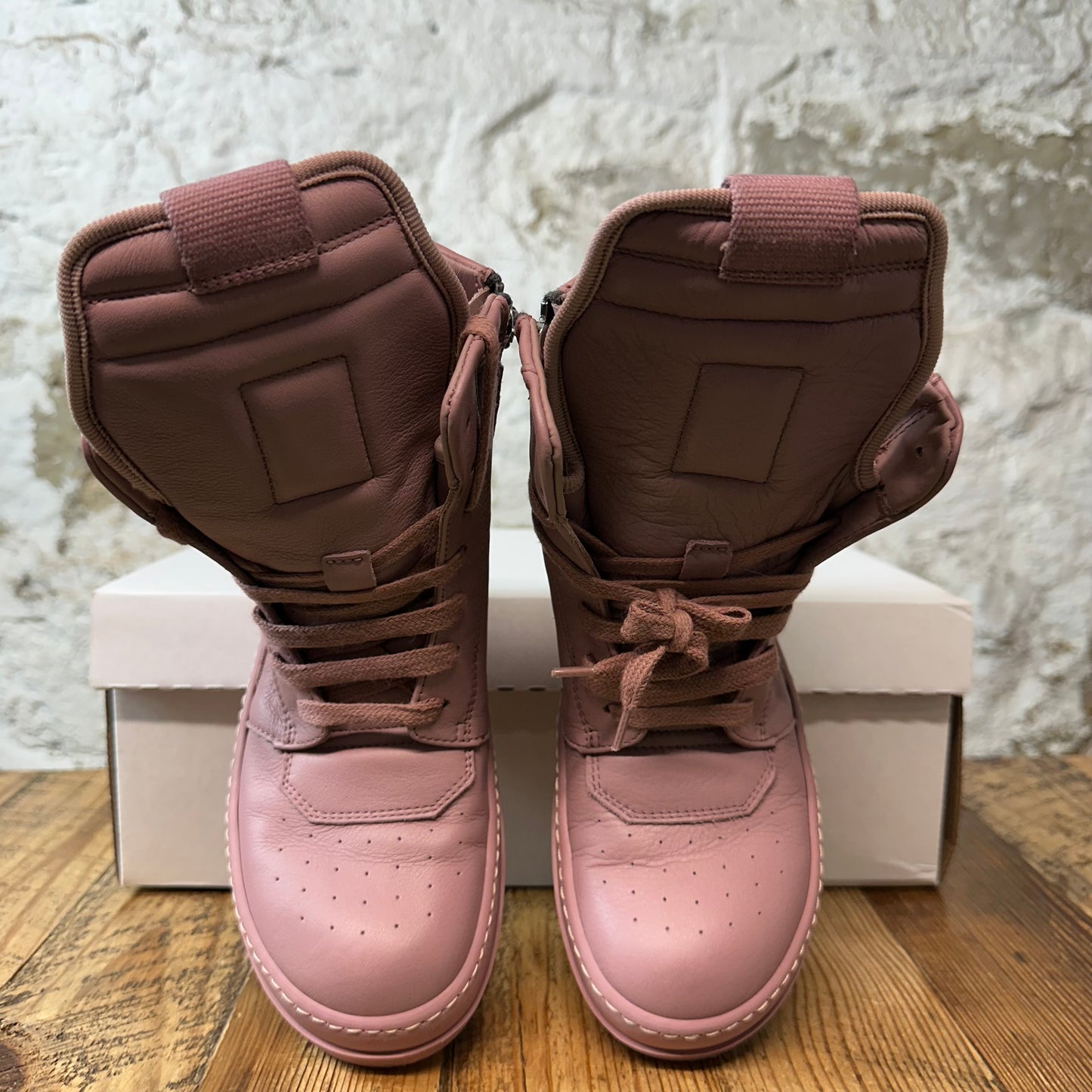 Rick Owens High Geobasket Dusty Pink Sneaker Sz 4 (35)