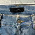 Amiri MX2 Multicolor Flannel Blue Denim Jeans Sz 29