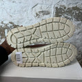 Prada Gabardine Pink Nylon Cream Sneaker Sz 6 (38.5)