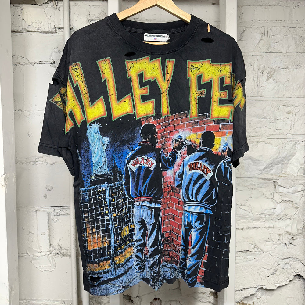 Vale Spraypaint Black T-Shirt Sz S