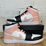 Air Jordan 1 Mid Arctic Orange Black Toe Sz 10.5