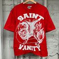 Saint Vanity White Griffin Red T-Shirt Sz S