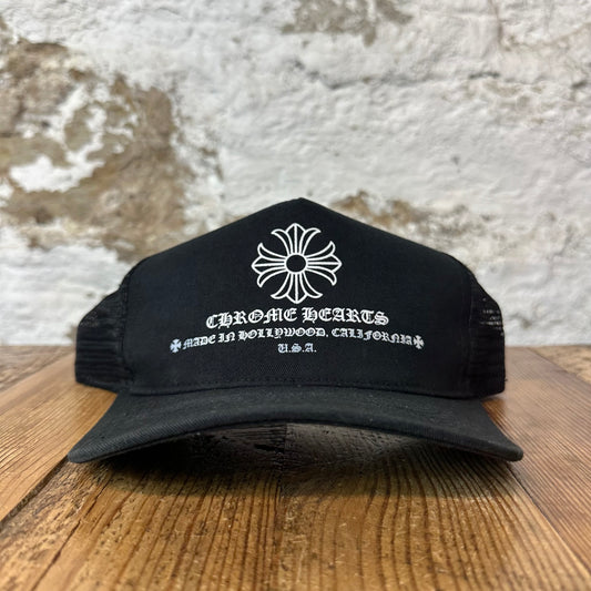 Chrome Hearts Printed Cross Black Trucker Hat