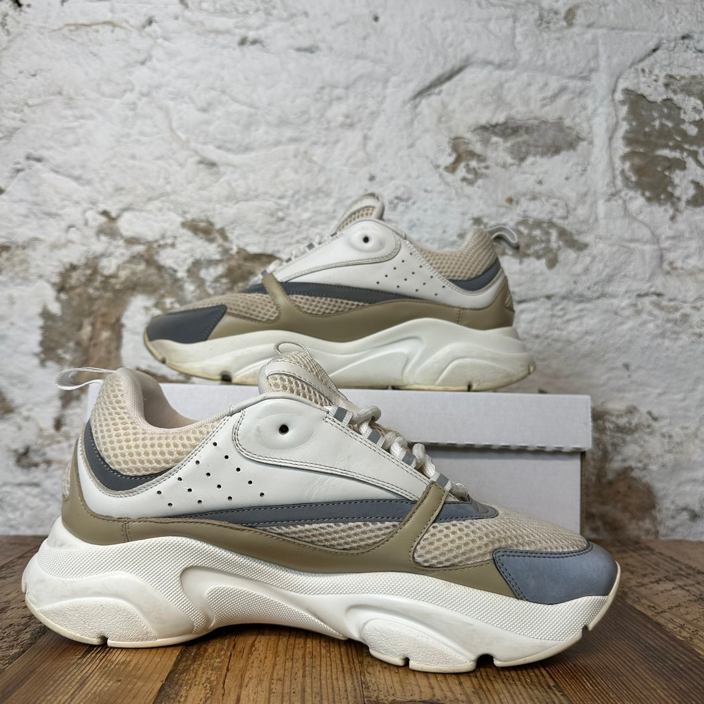 Dior B22 White Grey Beige Sneaker Sz 10 (43)