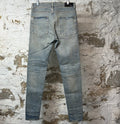 Amiri MX1 Green Plaid Blue Denim Jeans Sz 34