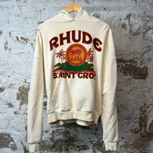 Rhude Saint Croix Hoodie Cream Sz S