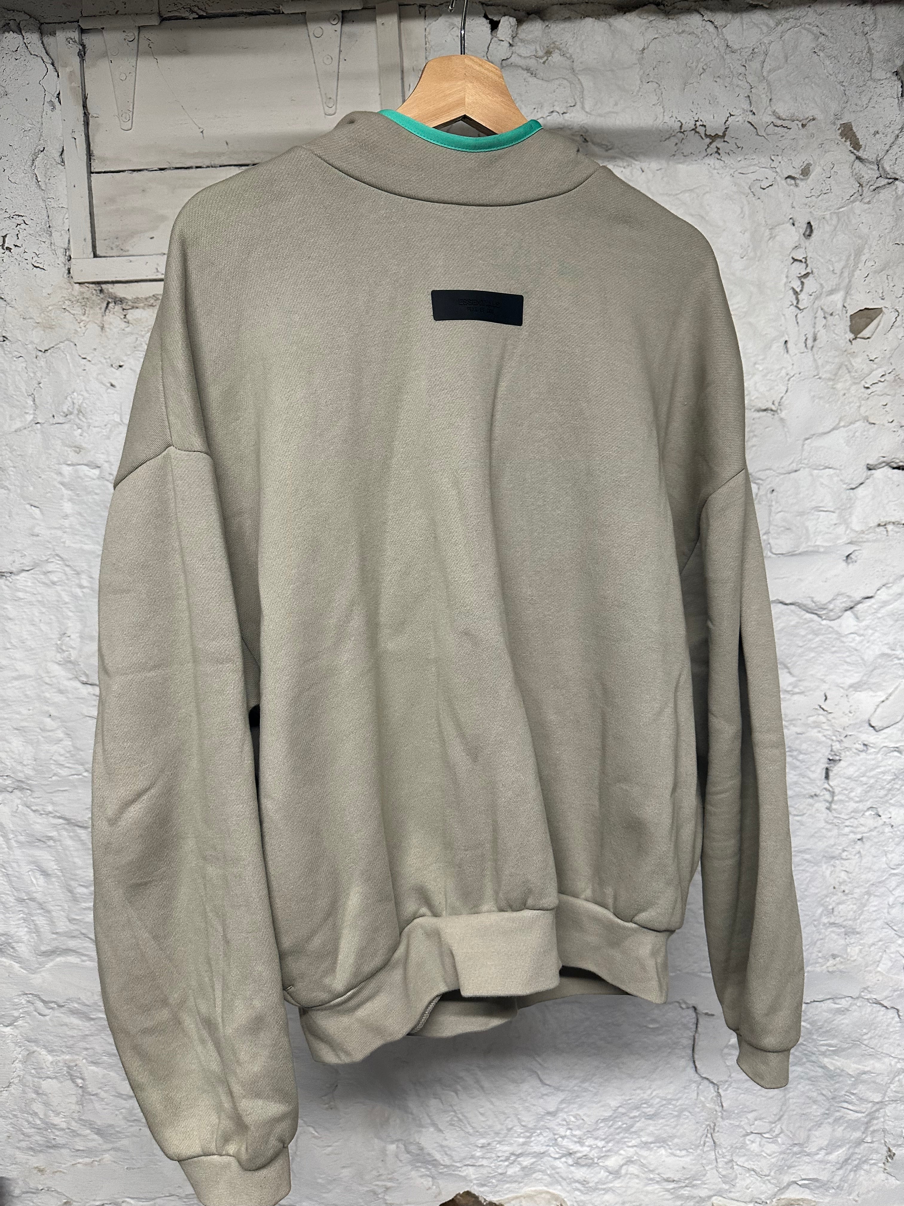 Fear of God Essentials Green Hood Sage Hoodie Sz S