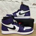 Air Jordan 1 High Court Purple White Sz 10