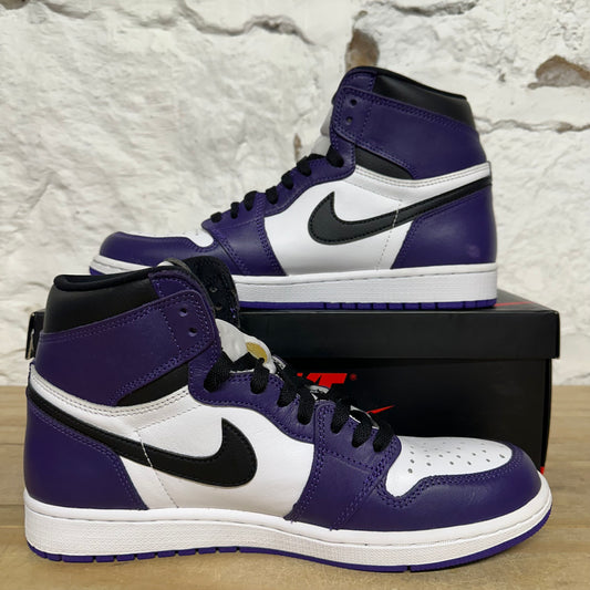 Air Jordan 1 High Court Purple White Sz 10