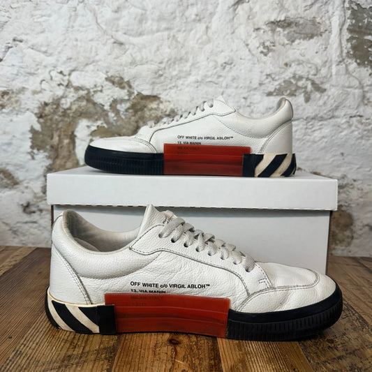 Off White White Leather Vulc Sneaker Sz 9 (42) No Box
