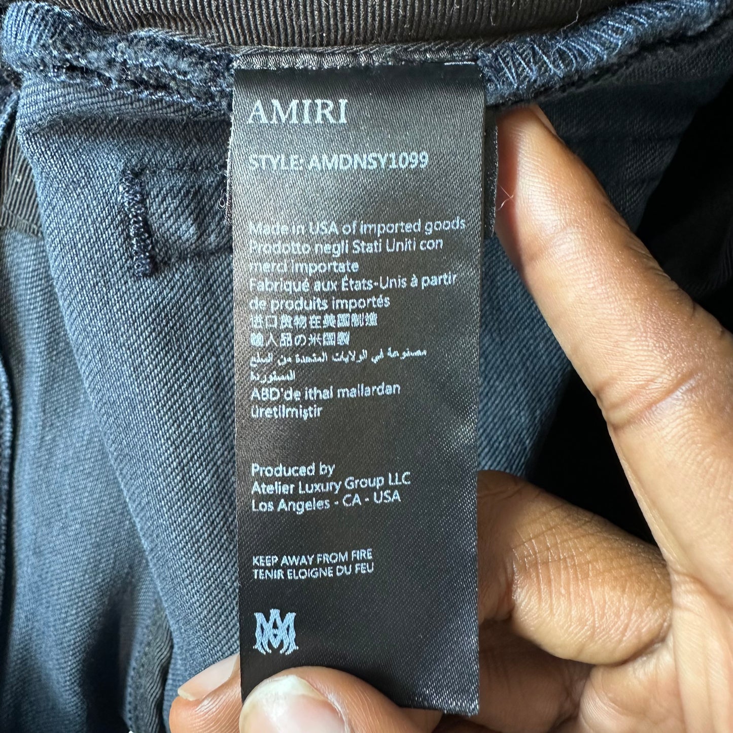 Amiri MX1 Red Suede Faded Black Denim Jeans Sz 29