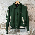 Amiri White Bone Varsity Jacket Green Sz M