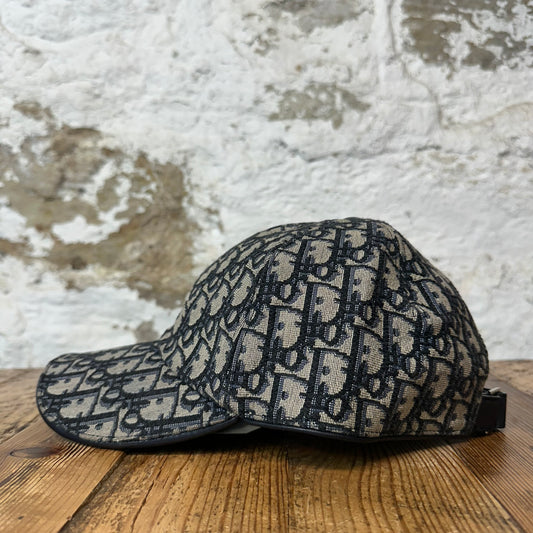 Dior Navy Oblique Monogram Hat Sz L