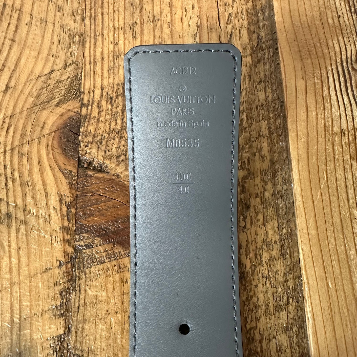 Louis Vuitton Graphite Belt Sz (100/40) W/ Box