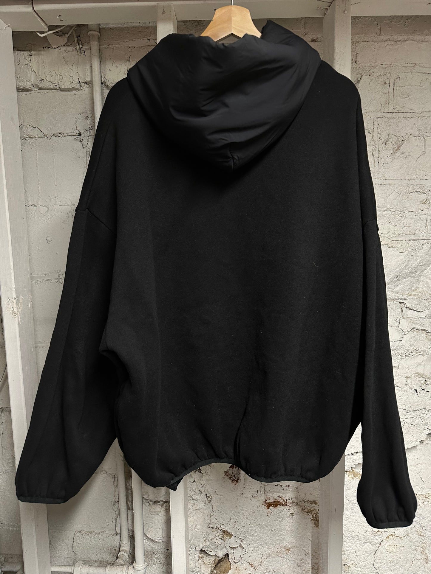 Fear of God Essentials Nylon Hood Black Hoodie Sz L
