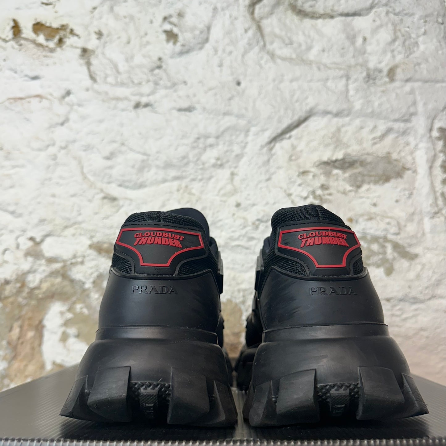 Prada Cloudbust Thunder Triple Black Sneaker Sz 9