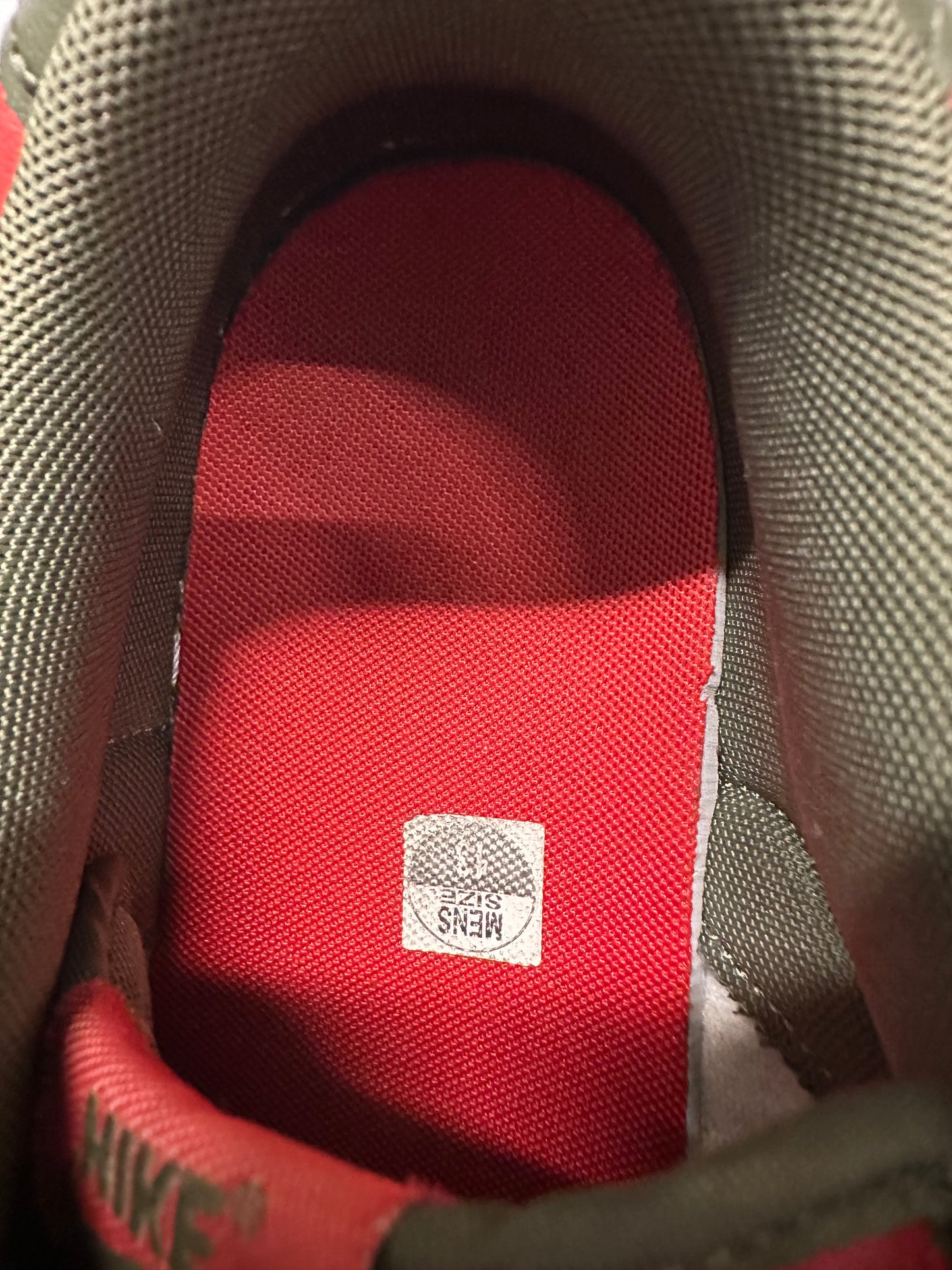 Nike Dunk Low Cargo Khaki Red Sz 13
