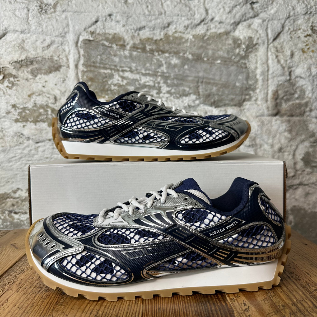Bottega Veneta Abyss SIlver Orbit Sneaker Sz 12 (45)