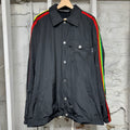 Palm Angels Jamaica Stripe Coach Jacket Sz L