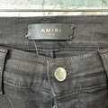 Amiri DIstressed Plain Black Denim Jeans Sz 32