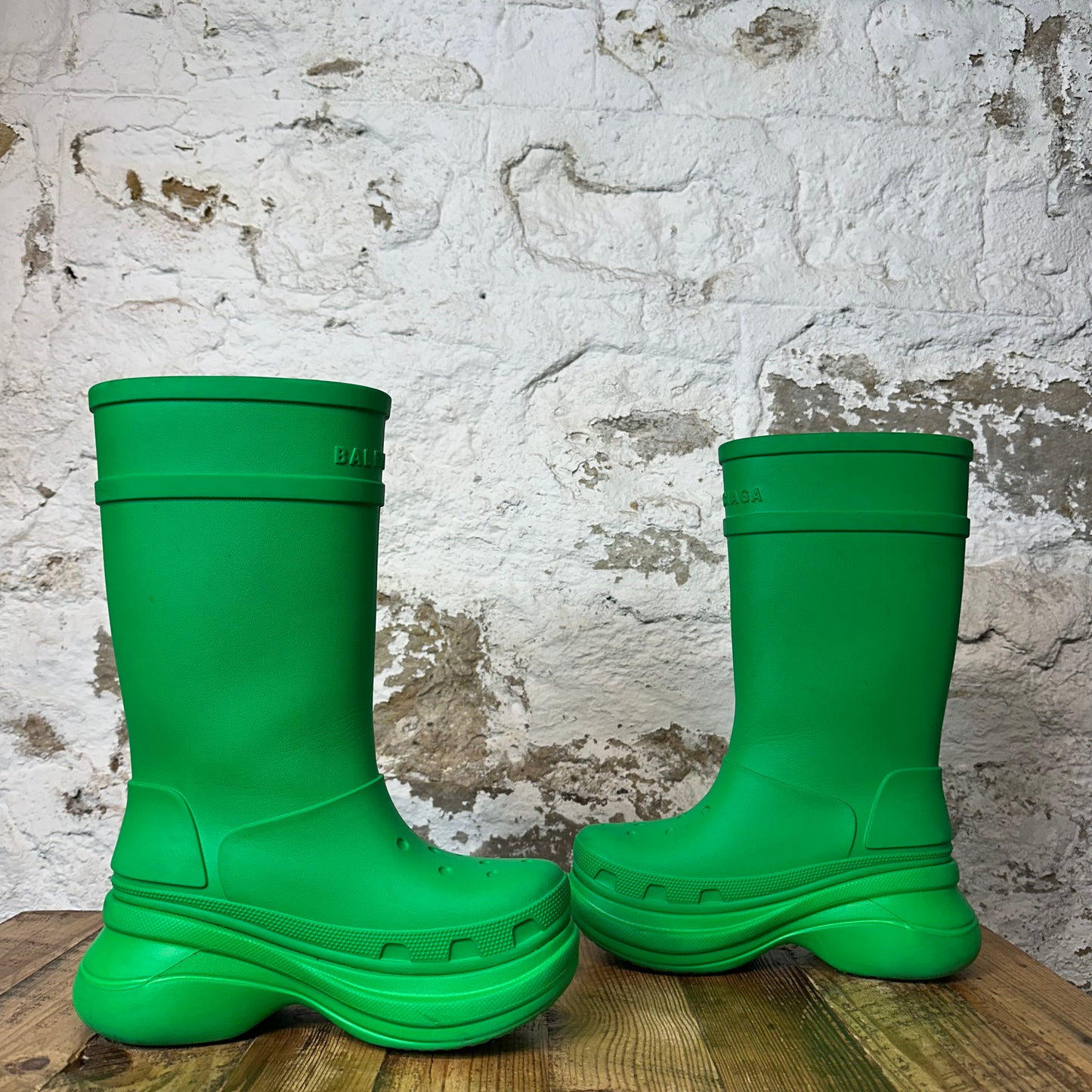 Balenciaga Green Croc Boot Sz 5 (37)