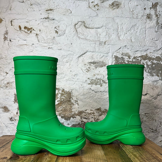 Balenciaga Green Croc Boot Sz 5 (37)