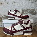 Louis Vuitton Burgundy White Trainer Sneaker Sz 9 (7.5LV)