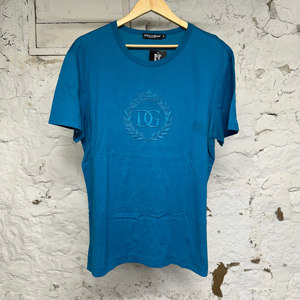 Dolce Gabbana DG Wreath Logo Blue T-Shirt Sz XL
