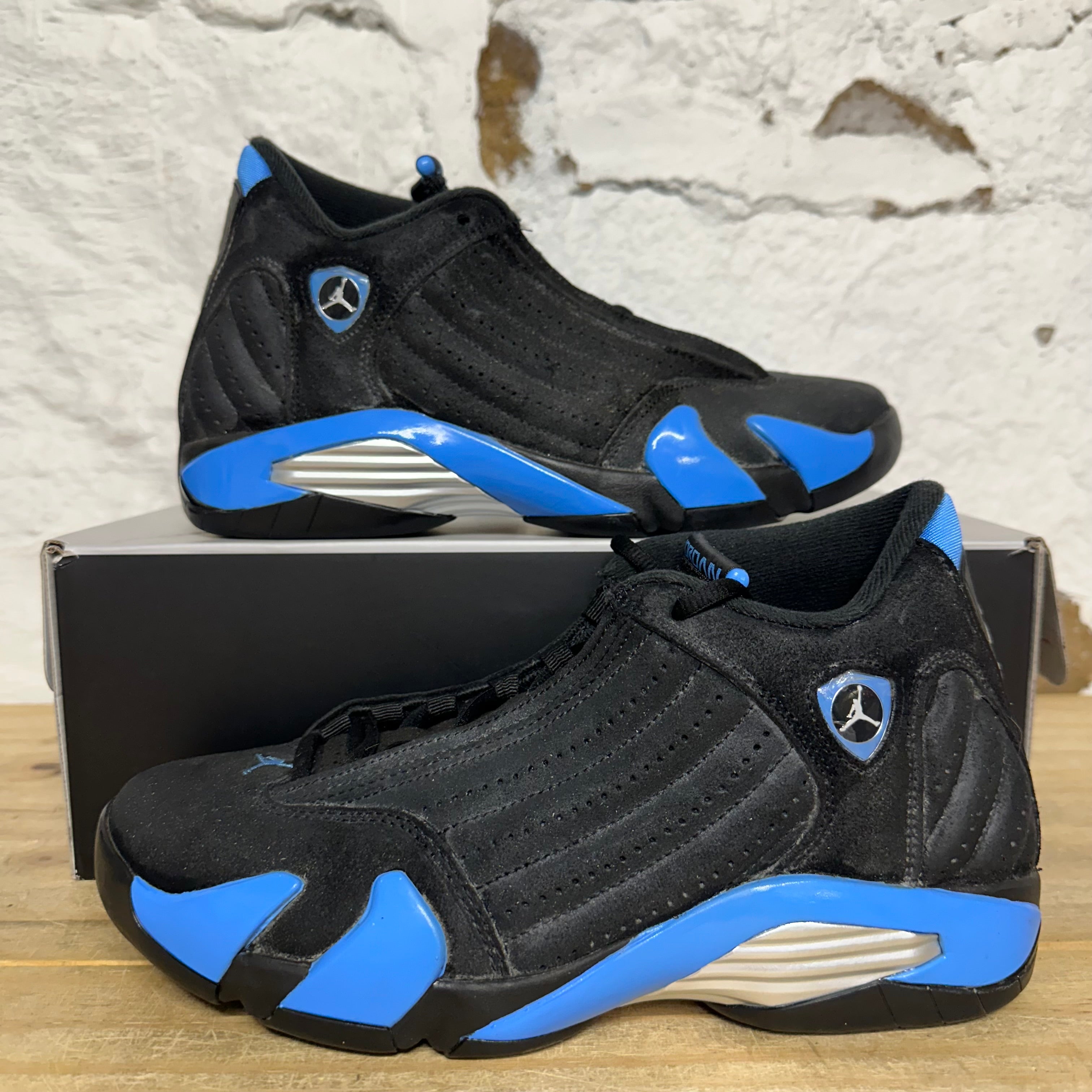 Air Jordan 14 Black University Blue Sz 8.5