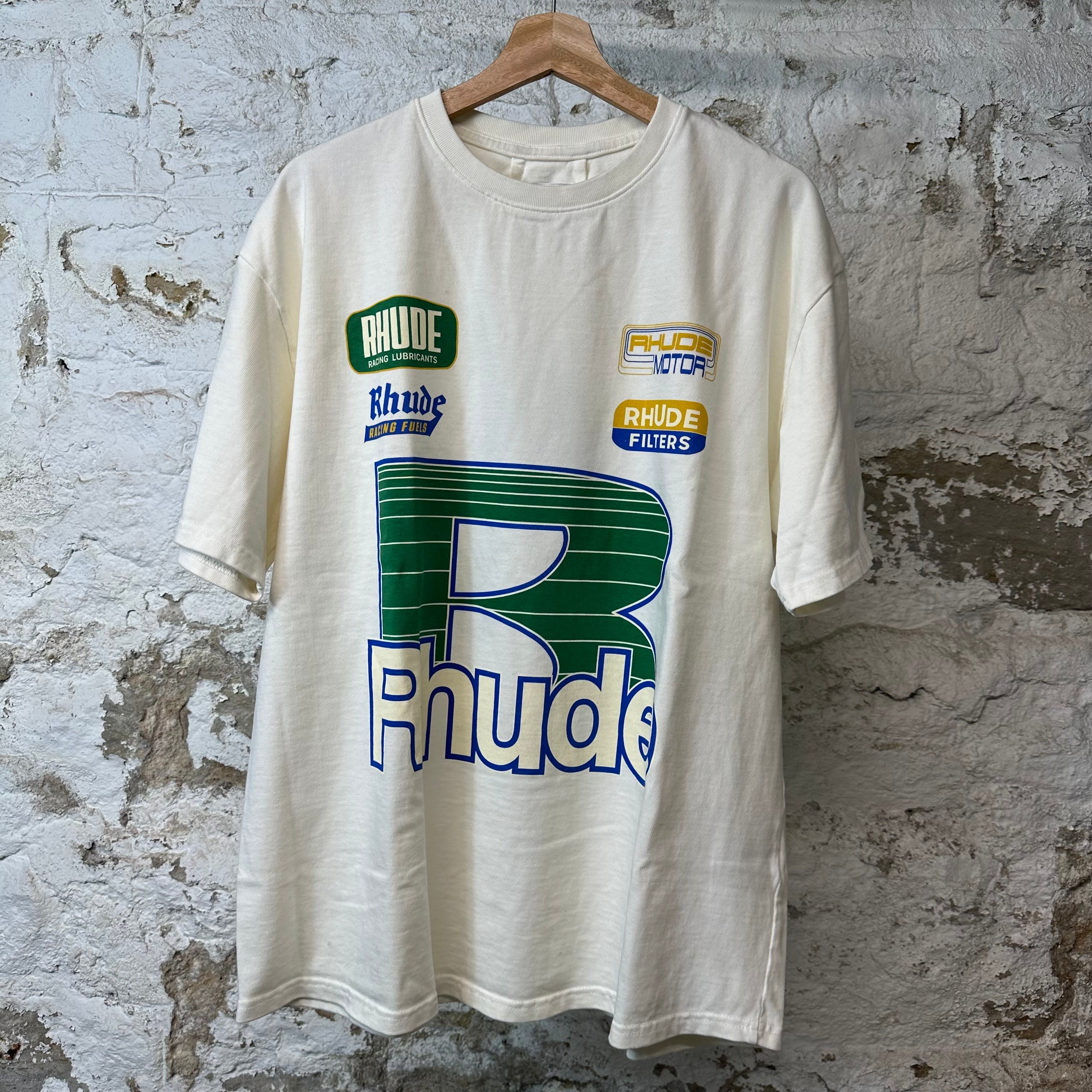 Rhude Roadway Racing T-shirt White Sz L DS
