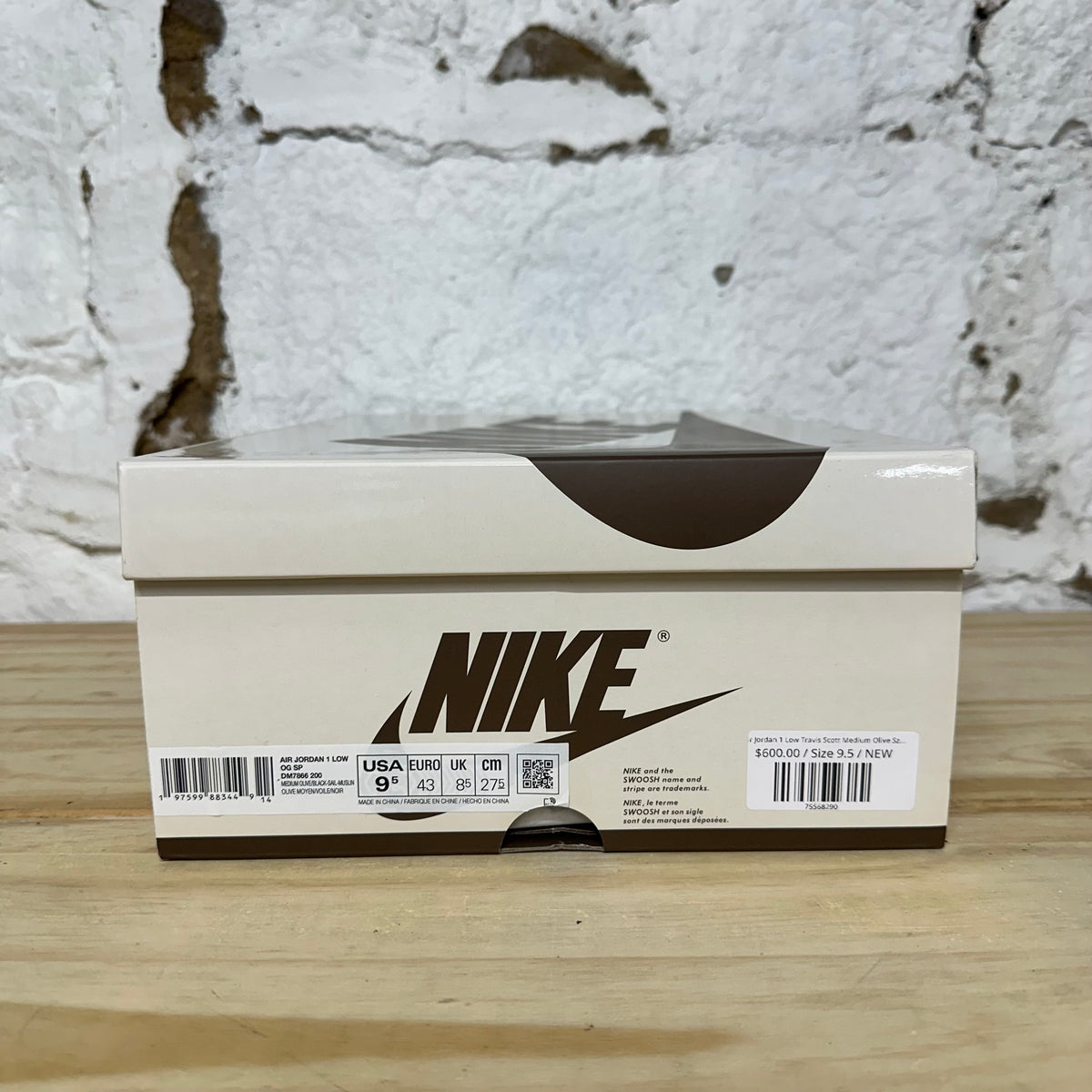Air Jordan 1 Low Travis Scott Medium Olive Sz 9.5 DS