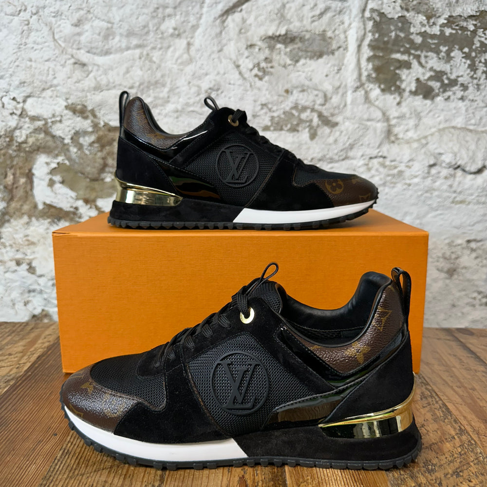 Louis Vuitton Black Brown Runaway Sneaker Sz 8 (39.5LV)