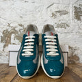 Prada Americas Cup Teal Green Patent Sneaker Sz 7
