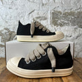 Rick Owens Jumbo Lace Black Canvas Milk Sneaker Sz 9 (42)