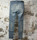 Amiri Plain Blue Distressed Denim Jeans Sz 32