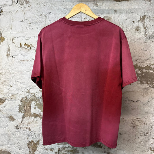 Saint Vanity Red Dissolve Griffin T-shirt Sz S