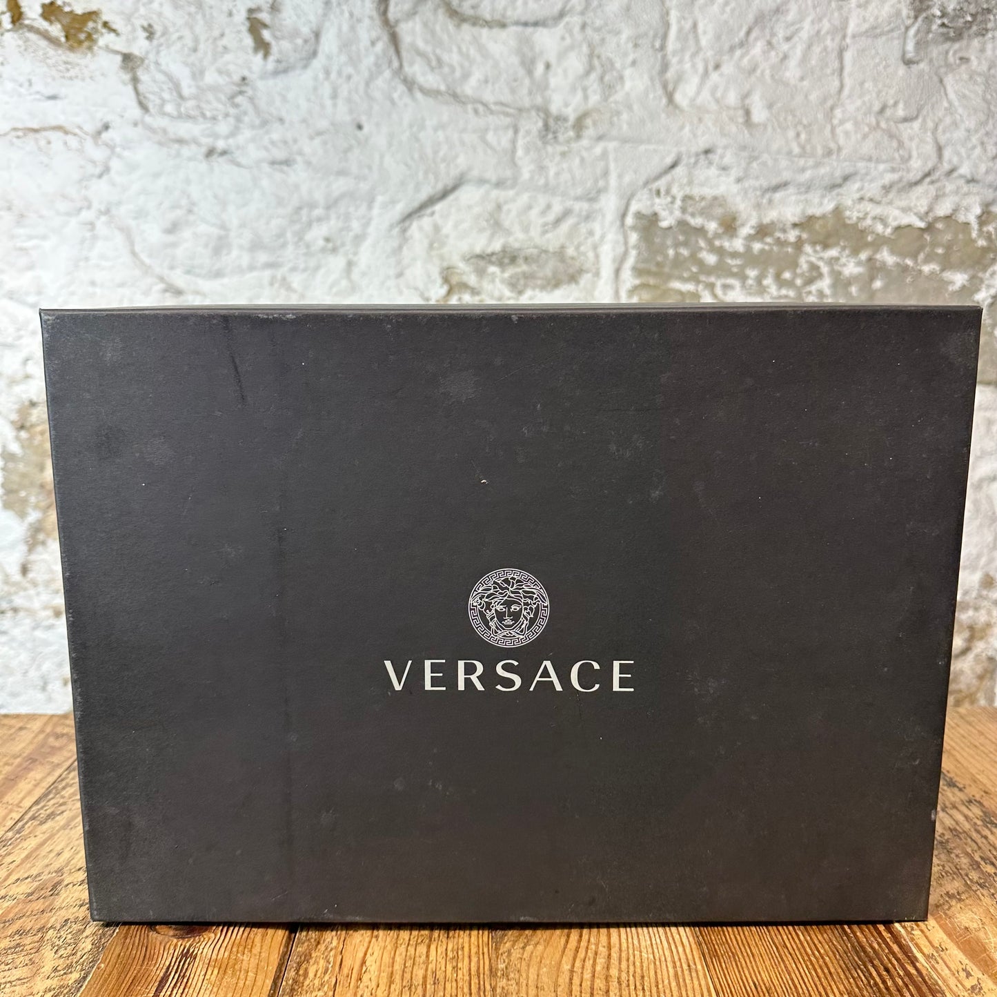 Versace Medusa Insignia Black Leather Boot Sz Sz 10 (43)