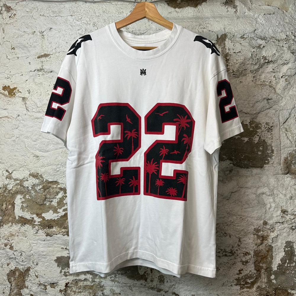 Amiri 22 Skater Logo White T-Shirt Sz S