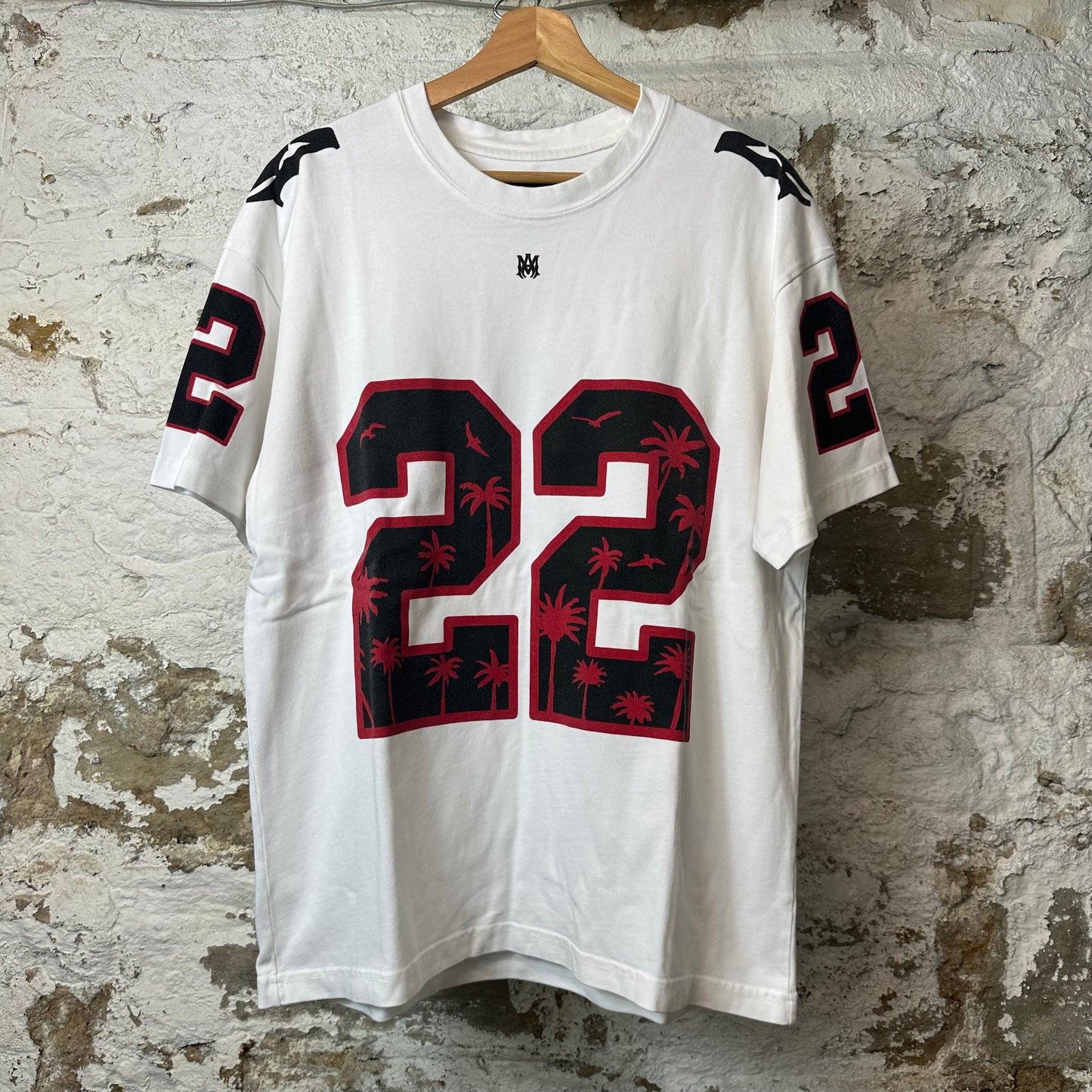 Amiri 22 Skater Logo White T-Shirt Sz S