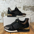 Louis Vuitton Black Brown Monogram Runaway Sneaker Sz 6.5 (39)
