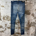 Amiri Plain Blue Honeycomb Denim Jeans Sz 31