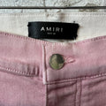Amiri MX1 Pink Leather Pink Denim Jeans Sz 34