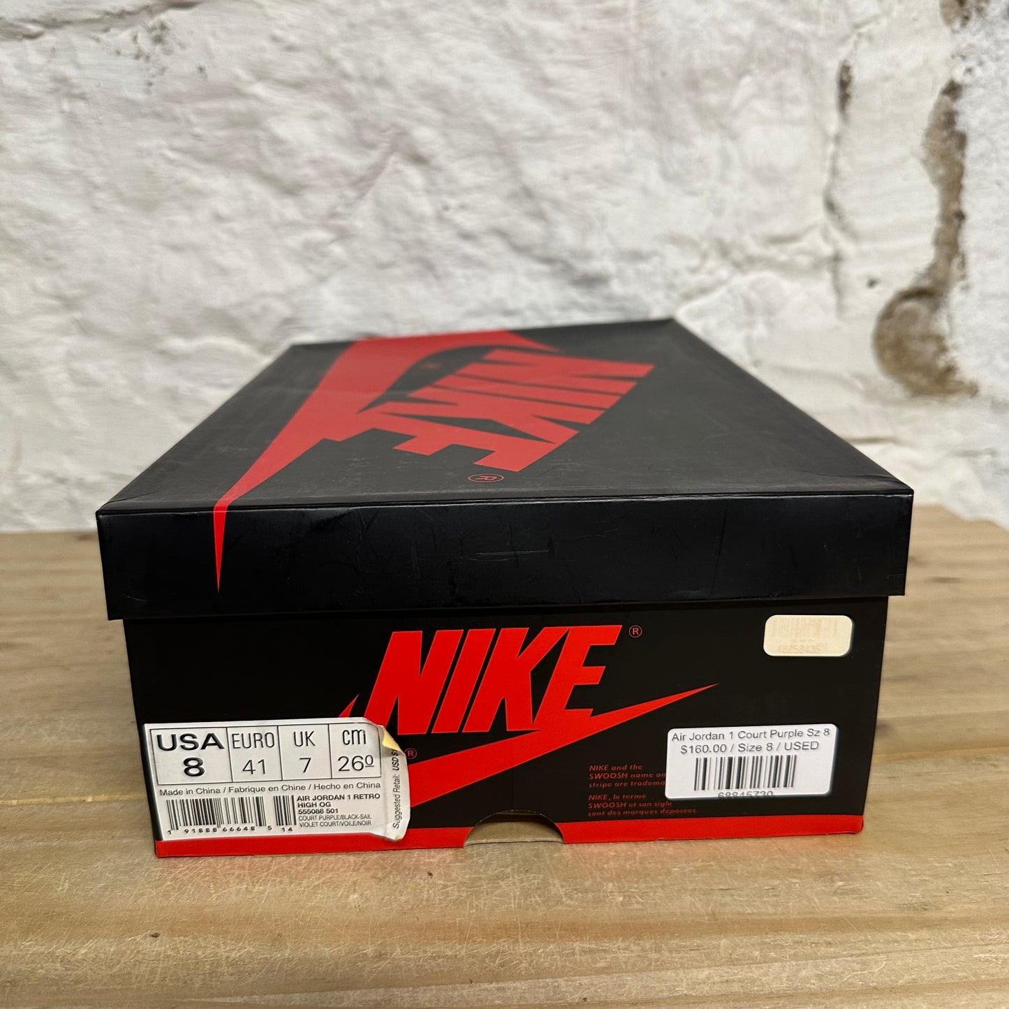 Air Jordan 1 High Court Purple Sz 8