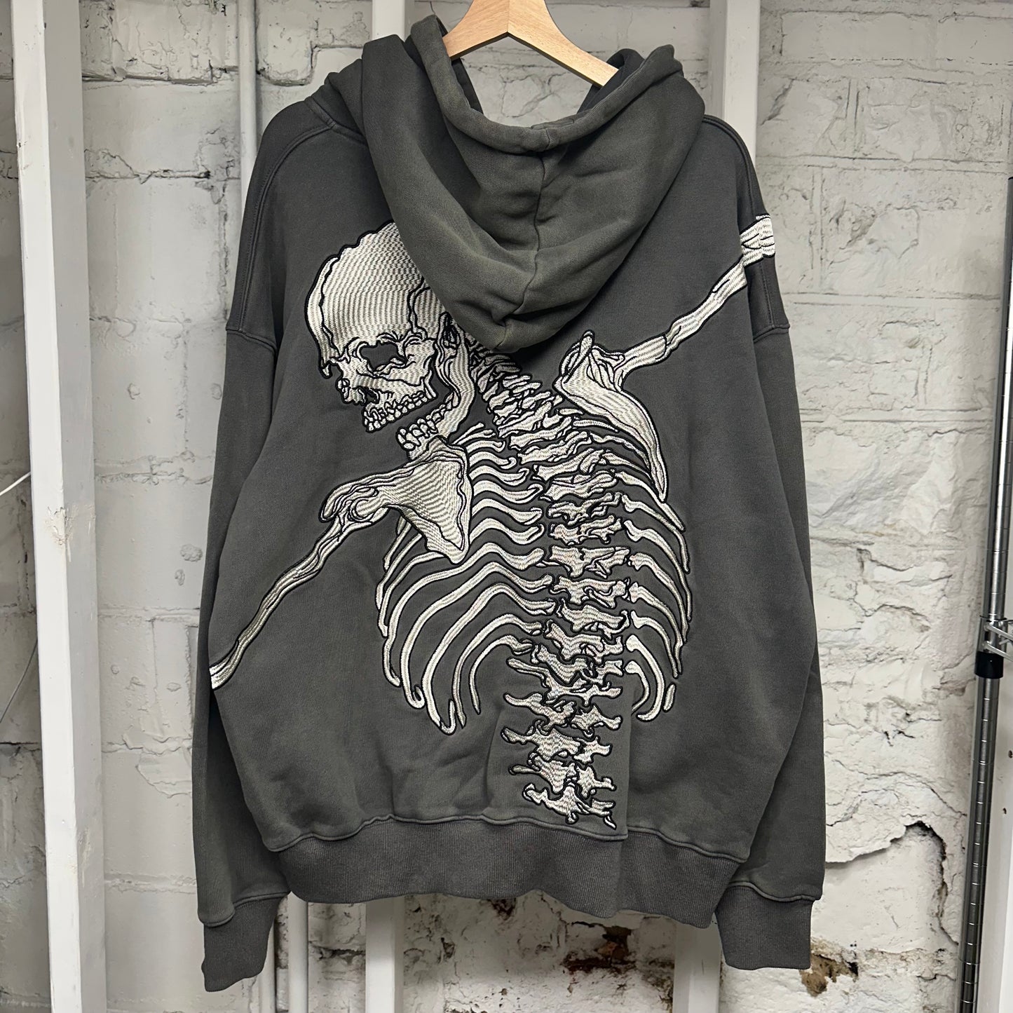 Godspeed R.O.D. Skeleton Grey Hoodie Sz L
