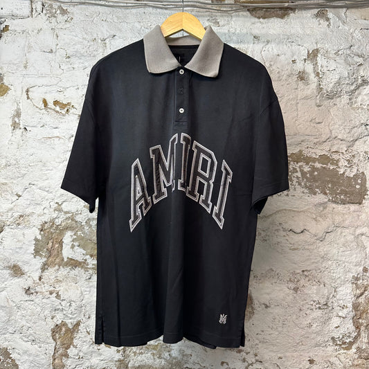 Amiri Vintage Spellout Polo Black Sz M