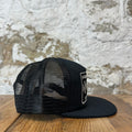 Chrome Hearts CH Hollywood Black White Trucker Hat DS