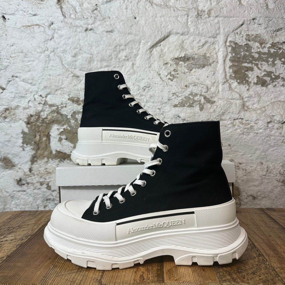 Alexander Mcqueen High Black White Tread Boot Sz 12 (45) No Box