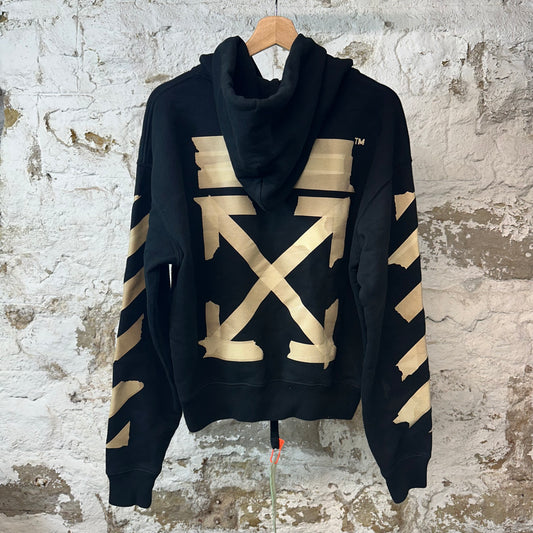 Off White Tape Hoodie Black Sz XS